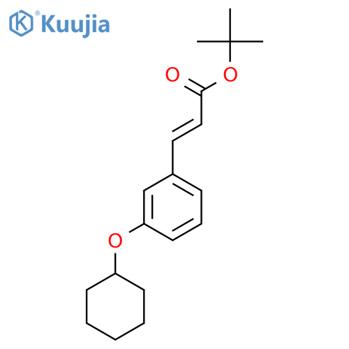 tert-butyl (2E)-3-3-(cyclohexyloxy)phenylprop-2-enoate structure
