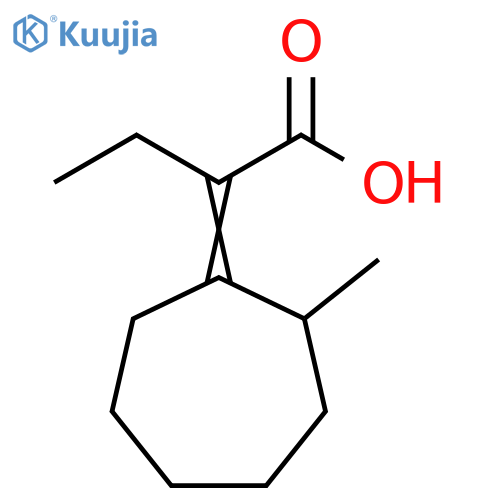 Butanoic acid, 2-(2-methylcycloheptylidene)- structure