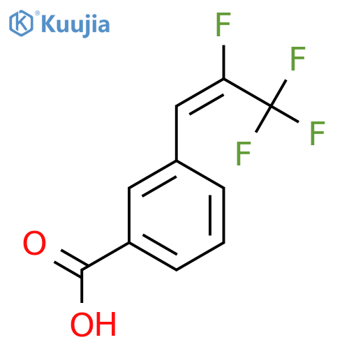 3-(1E)-2,3,3,3-tetrafluoroprop-1-en-1-ylbenzoic acid structure