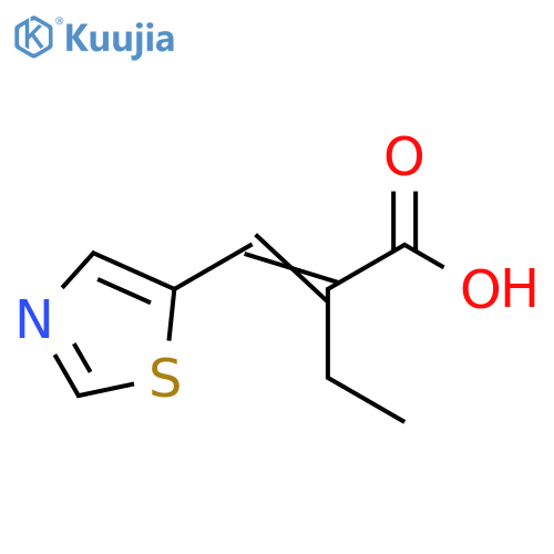 Butanoic acid, 2-(5-thiazolylmethylene)- structure