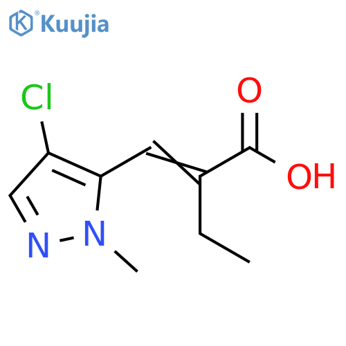Butanoic acid, 2-[(4-chloro-1-methyl-1H-pyrazol-5-yl)methylene]- structure