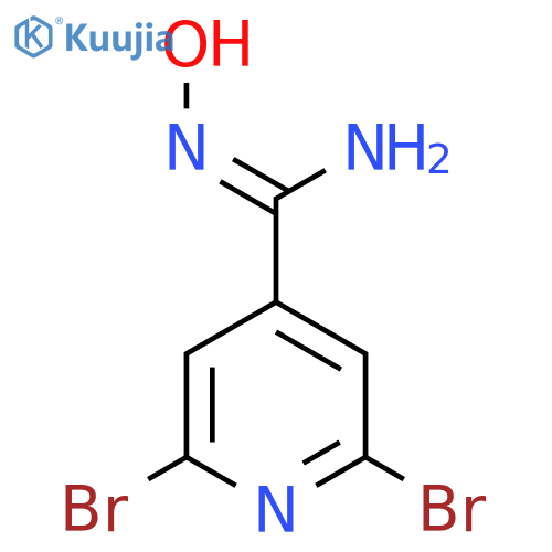 2,6-dibromo-N'-hydroxypyridine-4-carboximidamide structure