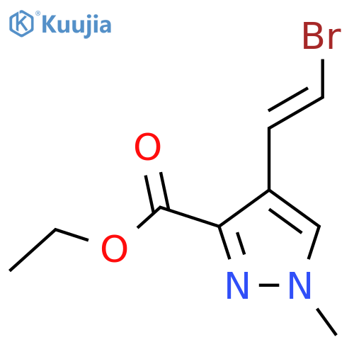 ethyl 4-(2-bromoethenyl)-1-methyl-1H-pyrazole-3-carboxylate structure