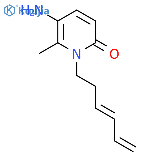 5-amino-1-(hexa-3,5-dien-1-yl)-6-methyl-1,2-dihydropyridin-2-one structure