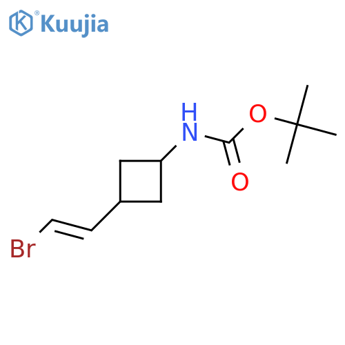 tert-butyl N-[3-(2-bromoethenyl)cyclobutyl]carbamate structure