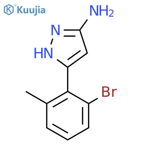 3-(2-bromo-6-methylphenyl)-1H-pyrazol-5-amine structure