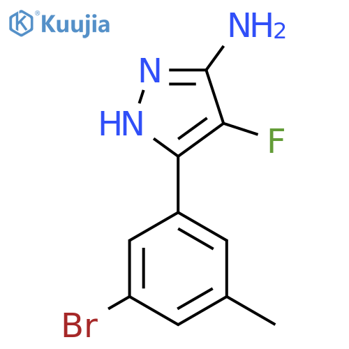 3-(3-bromo-5-methylphenyl)-4-fluoro-1H-pyrazol-5-amine structure