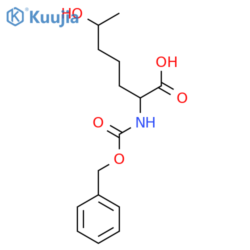 2-{(benzyloxy)carbonylamino}-6-hydroxyheptanoic acid structure