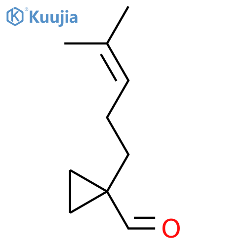 1-(4-methylpent-3-en-1-yl)cyclopropane-1-carbaldehyde structure