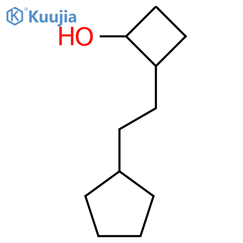 2-(2-cyclopentylethyl)cyclobutan-1-ol structure