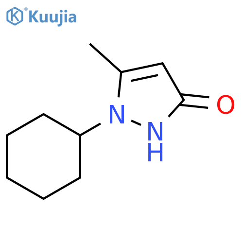 1-Cyclohexyl-5-methyl-2H-pyrazol-3-one structure