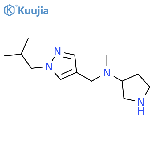 N-methyl-N-{[1-(2-methylpropyl)-1H-pyrazol-4-yl]methyl}pyrrolidin-3-amine structure
