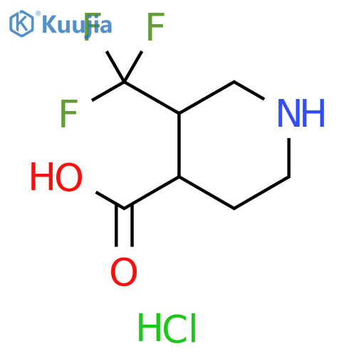 3-(Trifluoromethyl)piperidine-4-carboxylic acid hydrochloride structure