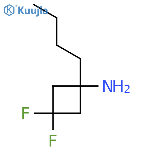 1-butyl-3,3-difluorocyclobutan-1-amine structure