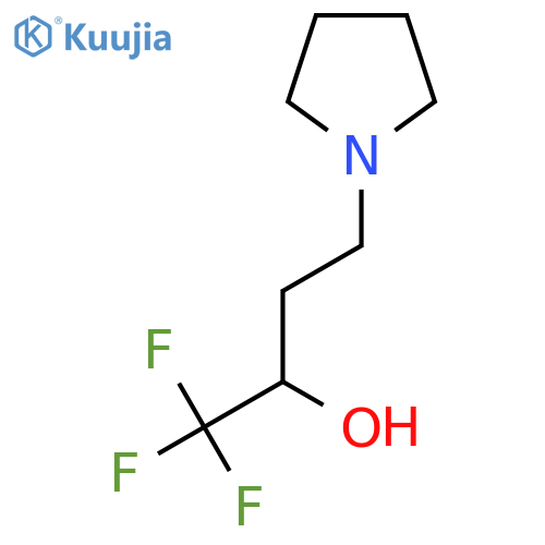 1,1,1-trifluoro-4-(pyrrolidin-1-yl)butan-2-ol structure