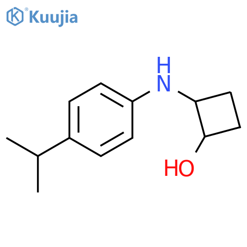 2-{4-(propan-2-yl)phenylamino}cyclobutan-1-ol structure