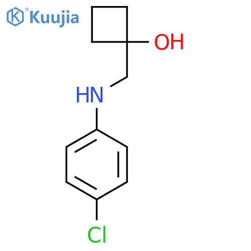 1-{[(4-Chlorophenyl)amino]methyl}cyclobutan-1-ol structure