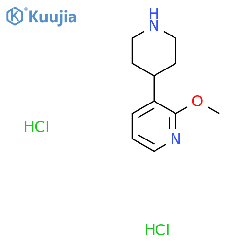 2-methoxy-3-(4-piperidyl)pyridine;dihydrochloride structure