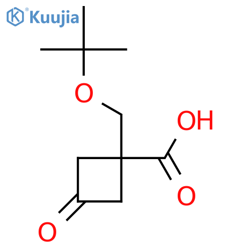 1-(tert-butoxy)methyl-3-oxocyclobutane-1-carboxylic acid structure