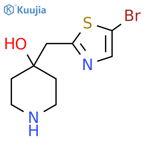 4-(5-bromo-1,3-thiazol-2-yl)methylpiperidin-4-ol structure