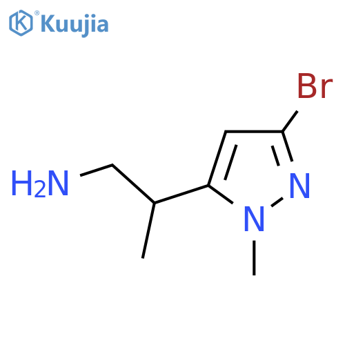 2-(3-bromo-1-methyl-1H-pyrazol-5-yl)propan-1-amine structure