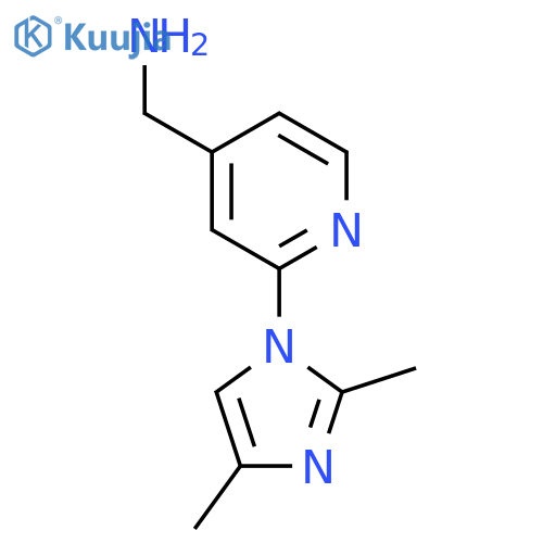 [2-(2,4-dimethyl-1H-imidazol-1-yl)pyridin-4-yl]methanamine structure
