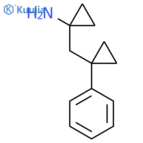 1-(1-phenylcyclopropyl)methylcyclopropan-1-amine structure