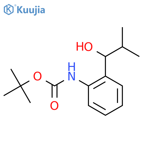 tert-butyl N-[2-(1-hydroxy-2-methylpropyl)phenyl]carbamate structure