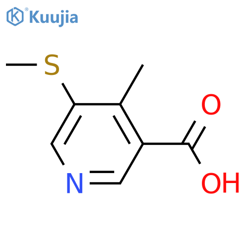 4-Methyl-5-(methylsulfanyl)pyridine-3-carboxylic acid structure