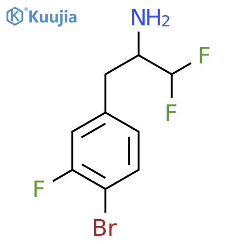 3-(4-bromo-3-fluorophenyl)-1,1-difluoropropan-2-amine structure