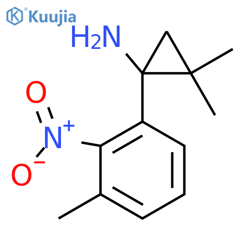 2,2-Dimethyl-1-(3-methyl-2-nitrophenyl)cyclopropan-1-amine structure