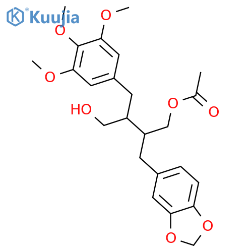 8,8'-Lignan-3,3',4,4',5,9,9'-heptol; (8R,8'R)-form, 3',4'-Methylene, 3,4,5-tri-Me ether, 9'-Ac structure