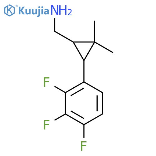 2,2-dimethyl-3-(2,3,4-trifluorophenyl)cyclopropylmethanamine structure
