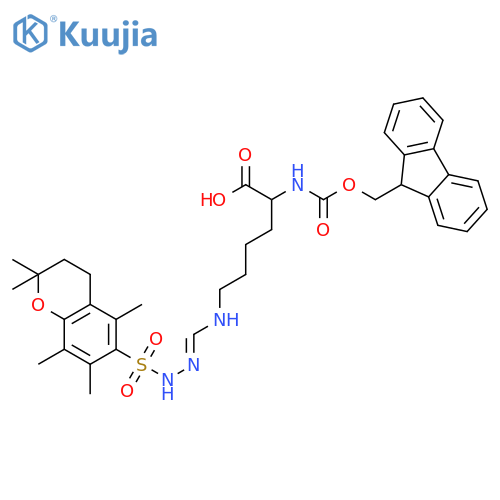 Fmoc-Nomega-(2,2,5,7,8-pentamethylchroman-6-sulfonyl)-L-homoarginine structure