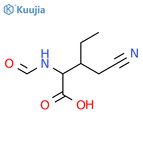 4-cyano-3-ethyl-2-formamidobutanoic acid structure