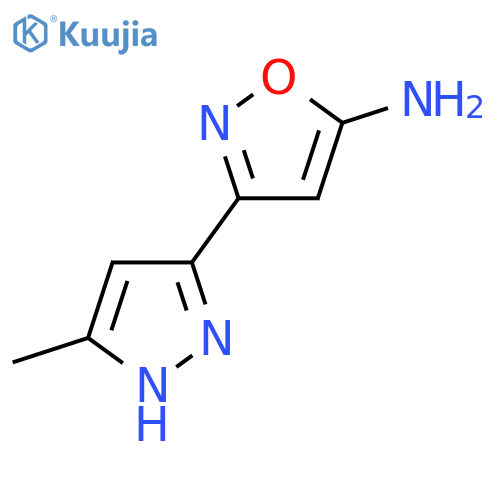 3-(5-methyl-1H-pyrazol-3-yl)-1,2-oxazol-5-amine structure