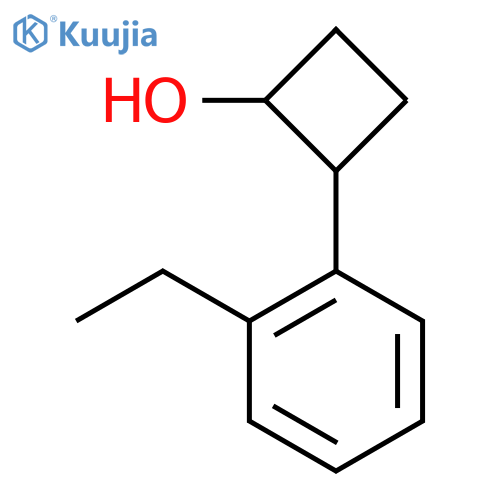 2-(2-ethylphenyl)cyclobutan-1-ol structure