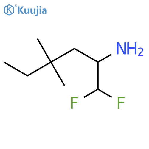 1,1-difluoro-4,4-dimethylhexan-2-amine structure