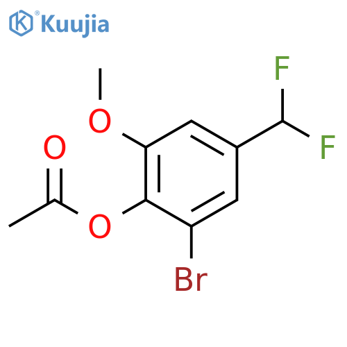 [2-Bromo-4-(difluoromethyl)-6-methoxy-phenyl] acetate structure