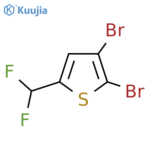 Thiophene, 2,3-dibromo-5-(difluoromethyl)- structure