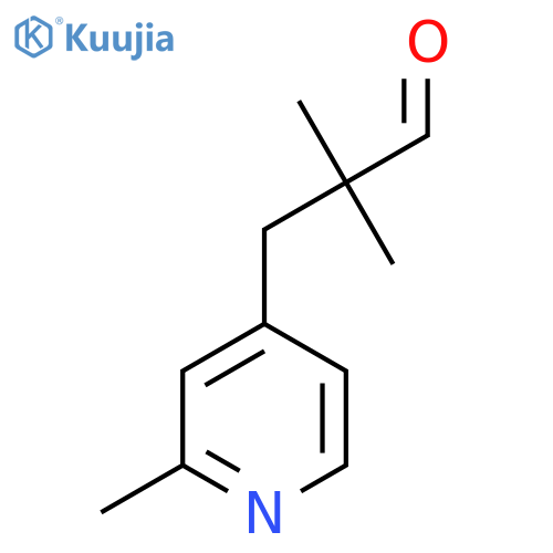 2,2-dimethyl-3-(2-methylpyridin-4-yl)propanal structure