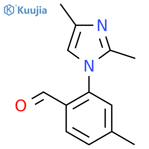 2-(2,4-dimethyl-1H-imidazol-1-yl)-4-methylbenzaldehyde structure