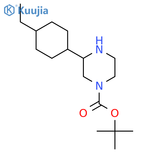 tert-butyl 3-(4-ethylcyclohexyl)piperazine-1-carboxylate structure