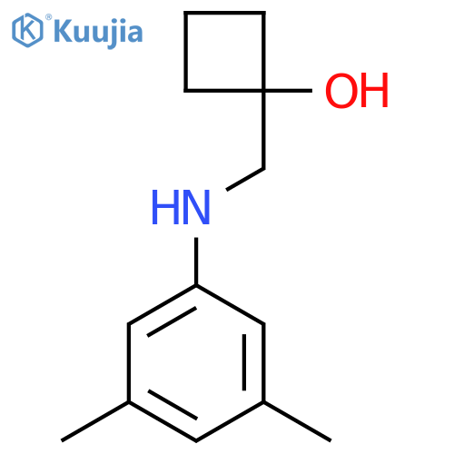 1-{[(3,5-Dimethylphenyl)amino]methyl}cyclobutan-1-ol structure