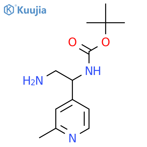 tert-butyl N-2-amino-1-(2-methylpyridin-4-yl)ethylcarbamate structure