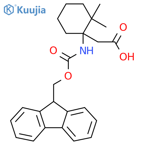 2-1-({(9H-fluoren-9-yl)methoxycarbonyl}amino)-2,2-dimethylcyclohexylacetic acid structure