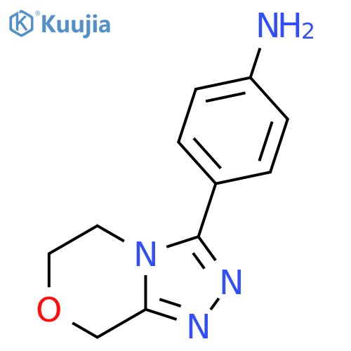 4-{5H,6H,8H-1,2,4triazolo3,4-c1,4oxazin-3-yl}aniline structure