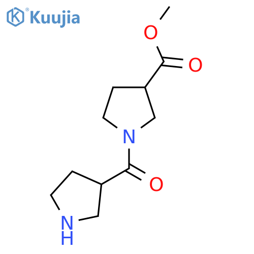 methyl 1-(pyrrolidine-3-carbonyl)pyrrolidine-3-carboxylate structure