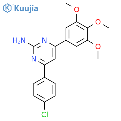 2-Pyrimidinamine, 4-(4-chlorophenyl)-6-(3,4,5-trimethoxyphenyl)- structure