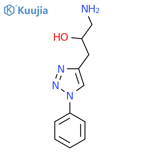 1-amino-3-(1-phenyl-1H-1,2,3-triazol-4-yl)propan-2-ol structure